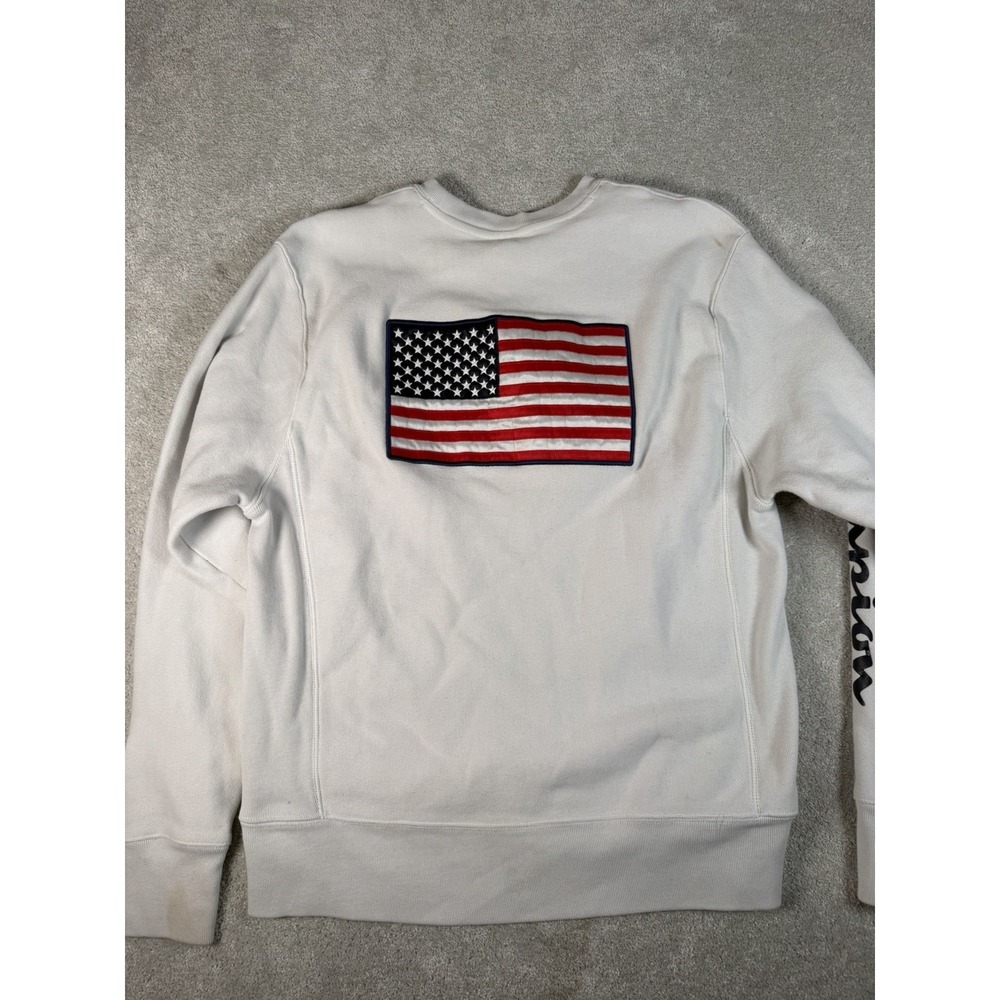 Vintage Champion Reverse Weave USA Flag Patriotic Crewneck Sweatshirt Men's L
